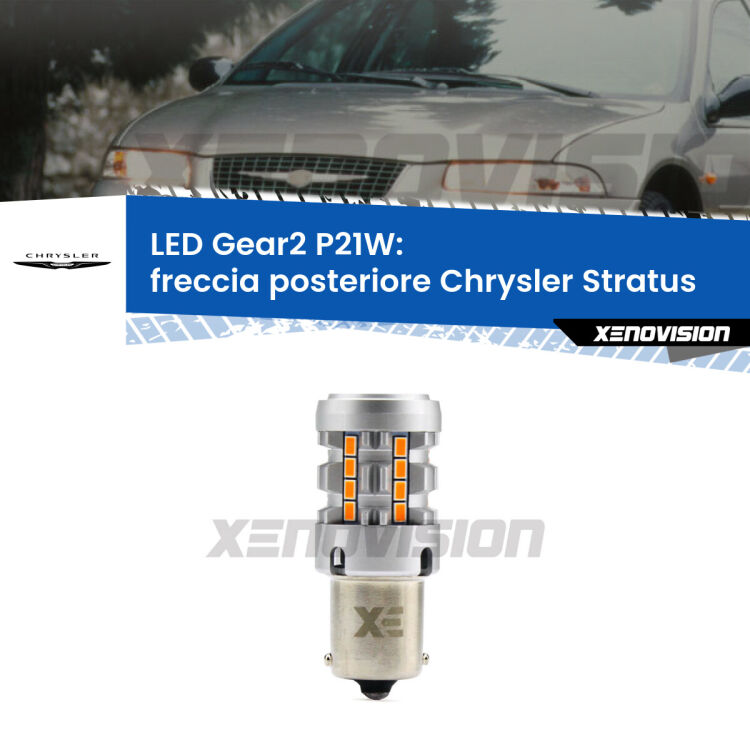 <strong>Freccia posteriore LED no-spie per Chrysler Stratus</strong>  1995 - 2001. Lampada <strong>P21W</strong> modello Gear2 no Hyperflash.