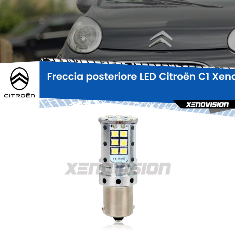 <strong>LED </strong><strong>P21W</strong><strong> p</strong><strong><strong>e</strong>r freccia posteriore Citroën C1</strong>. 8x volte più luce, No Hyperflash, dimensioni compatte. Qualità Massima.