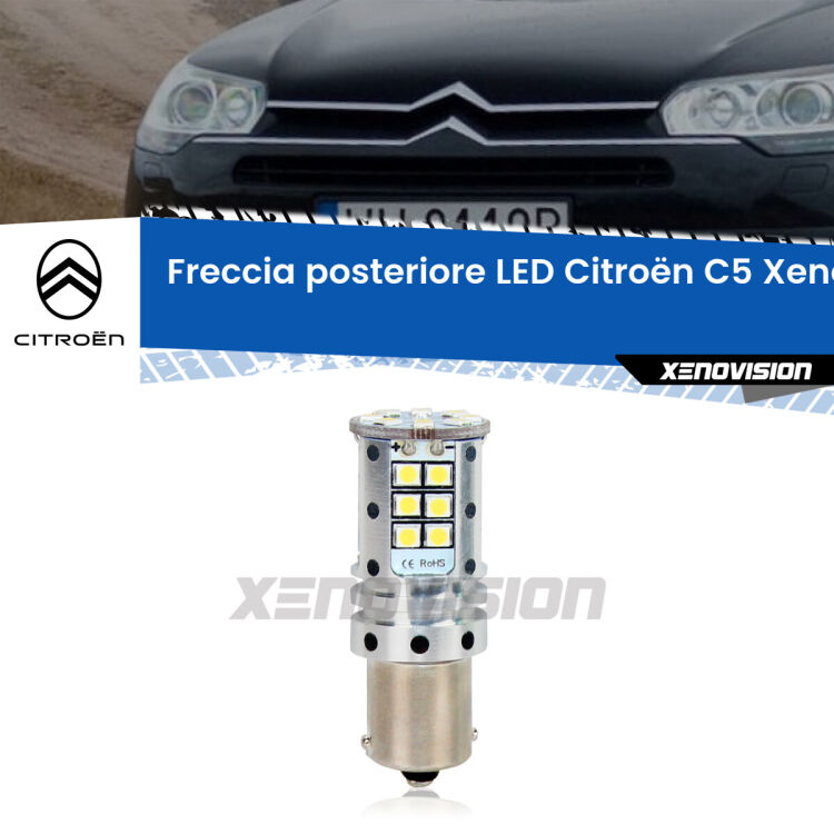 <strong>LED </strong><strong>P21W</strong><strong> p</strong><strong><strong>e</strong>r freccia posteriore Citroën C5</strong>. 8x volte più luce, No Hyperflash, dimensioni compatte. Qualità Massima.