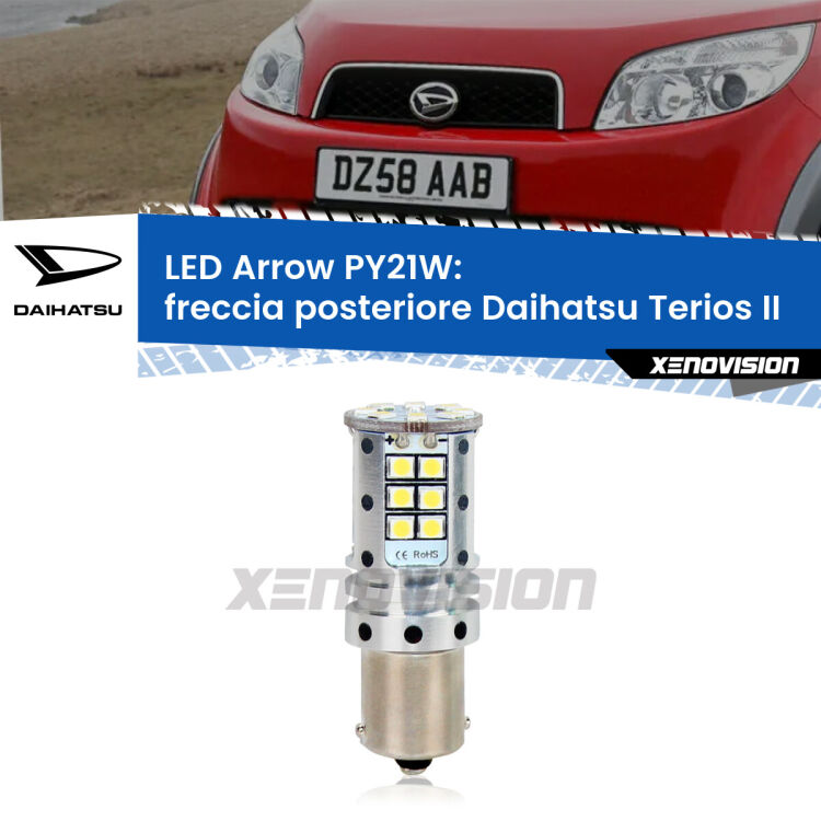 <strong>Freccia posteriore LED no-spie per Daihatsu Terios</strong> II faro bianco. Lampada <strong>PY21W</strong> modello top di gamma Arrow.