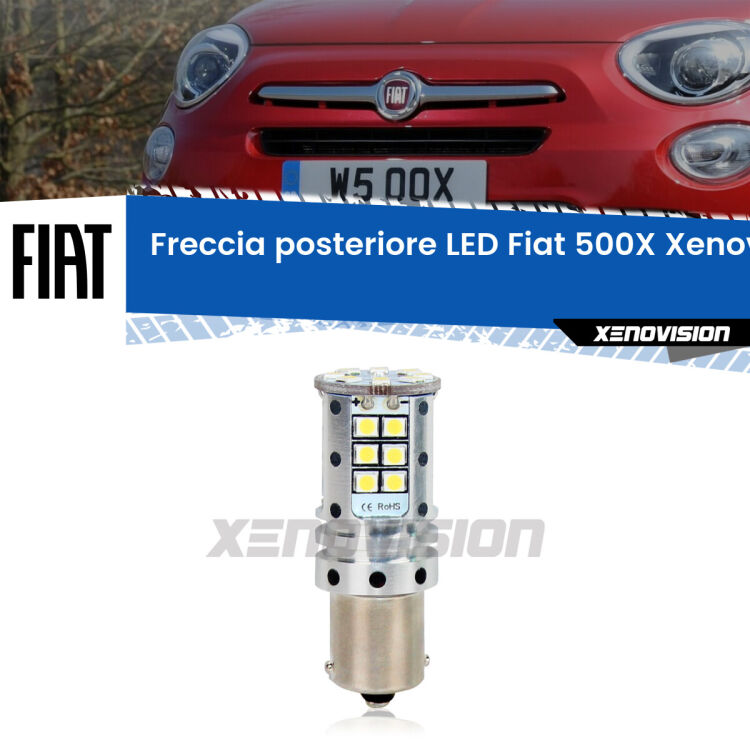 <strong>LED </strong><strong>P21W</strong><strong> p</strong><strong><strong>e</strong>r freccia posteriore Fiat 500X</strong>. 8x volte più luce, No Hyperflash, dimensioni compatte. Qualità Massima.