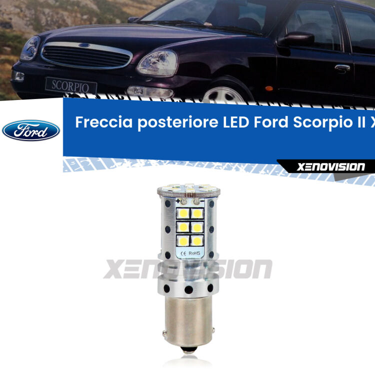 <strong>LED </strong><strong>P21W</strong><strong> p</strong><strong><strong>e</strong>r freccia posteriore Ford Scorpio II</strong>. 8x volte più luce, No Hyperflash, dimensioni compatte. Qualità Massima.