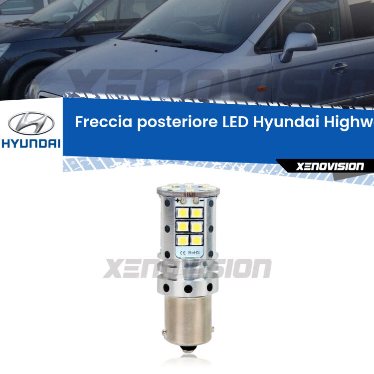 <strong>LED </strong><strong>P21W</strong><strong> p</strong><strong><strong>e</strong>r freccia posteriore Hyundai Highway</strong>. 8x volte più luce, No Hyperflash, dimensioni compatte. Qualità Massima.