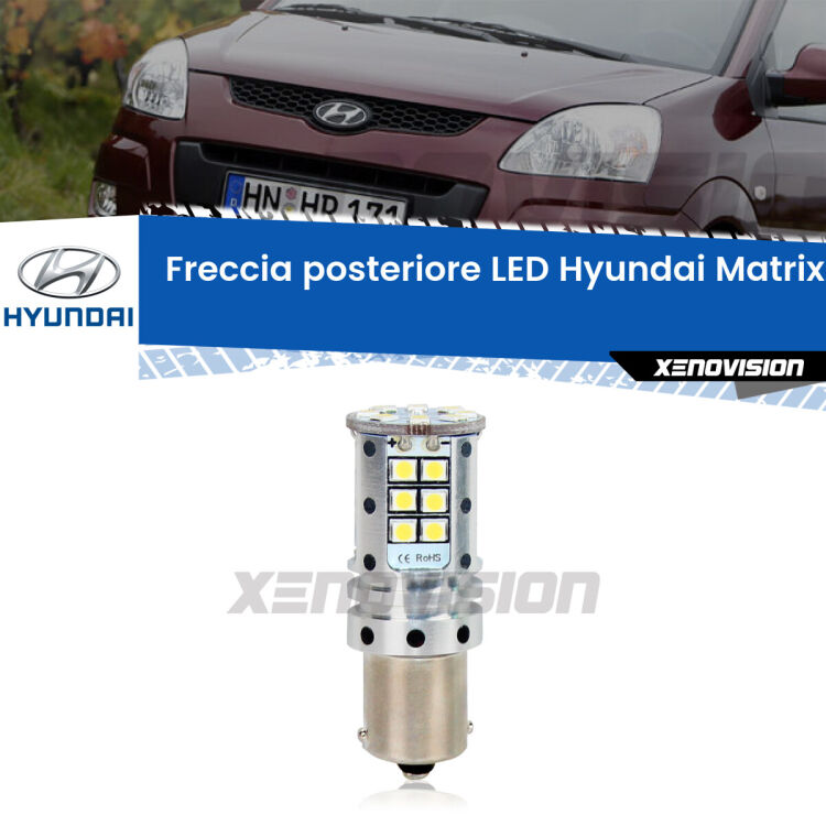 <strong>LED </strong><strong>P21W</strong><strong> p</strong><strong><strong>e</strong>r freccia posteriore Hyundai Matrix</strong>. 8x volte più luce, No Hyperflash, dimensioni compatte. Qualità Massima.