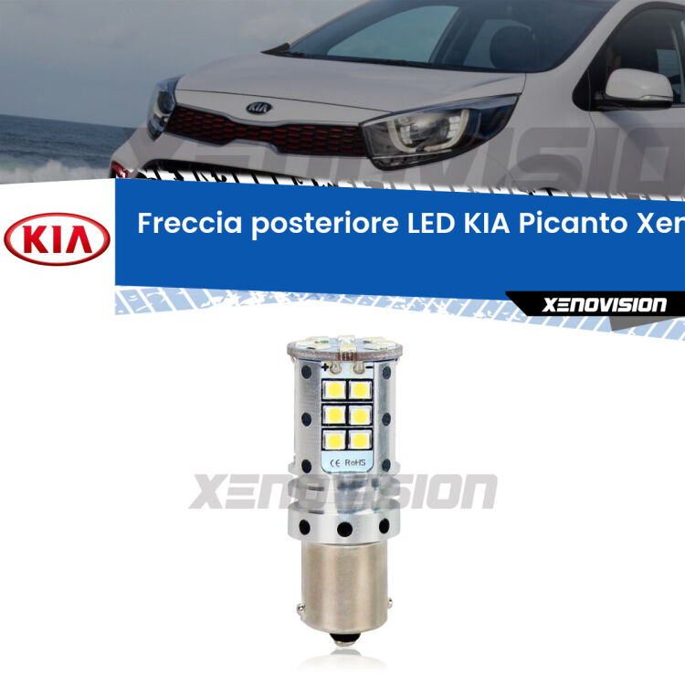 <strong>LED </strong><strong>P21W</strong><strong> p</strong><strong><strong>e</strong>r freccia posteriore KIA Picanto</strong>. 8x volte più luce, No Hyperflash, dimensioni compatte. Qualità Massima.