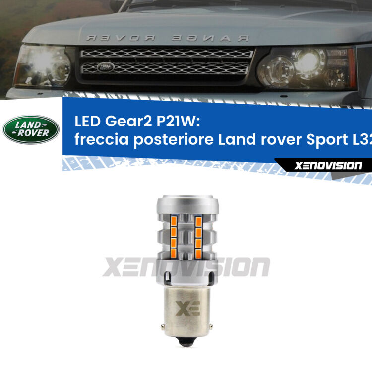 FINE SERIE: NO GARANZIA <strong>Freccia posteriore LED no-spie per Land rover Sport</strong> L320 2005 - 2009. Lampada <strong>P21W</strong> modello Gear2 no Hyperflash.