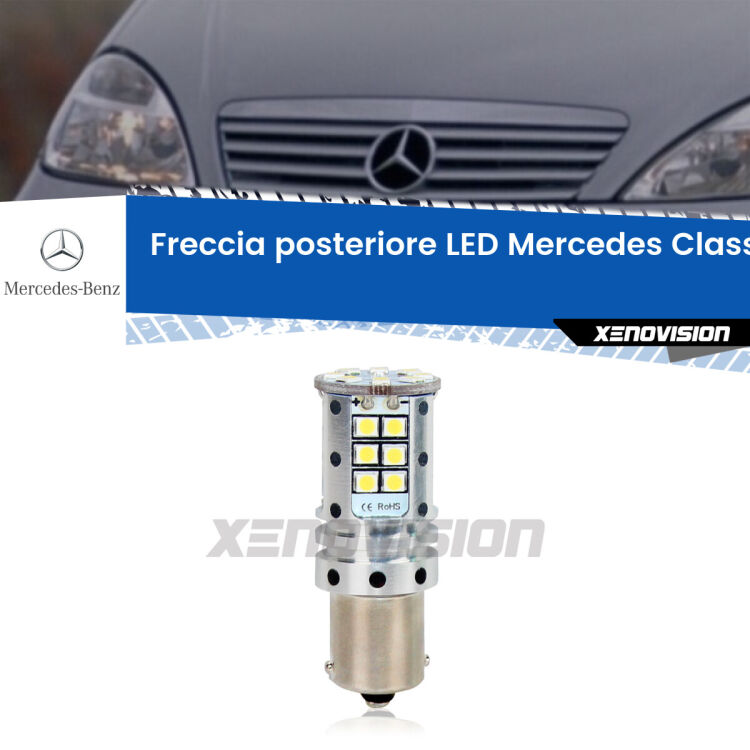 <strong>LED </strong><strong>P21W</strong><strong> p</strong><strong><strong>e</strong>r freccia posteriore Mercedes Classe-A</strong>. 8x volte più luce, No Hyperflash, dimensioni compatte. Qualità Massima.