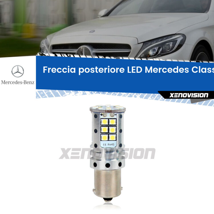 <strong>LED </strong><strong>P21W</strong><strong> p</strong><strong><strong>e</strong>r freccia posteriore Mercedes Classe-C</strong>. 8x volte più luce, No Hyperflash, dimensioni compatte. Qualità Massima.