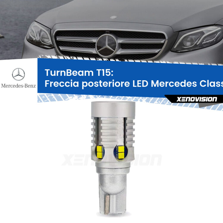 <strong>LED freccia posteriore Mercedes Classe-E </strong>W213. Una lampada LED T15 per Frecce, ottima resa in ogni direzione, Qualità Massima.