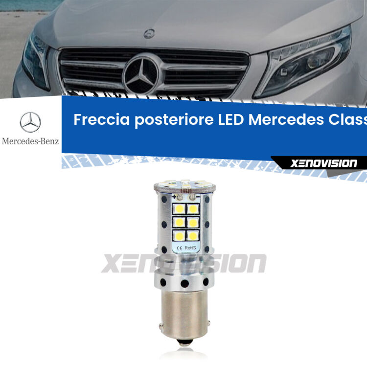 <strong>LED </strong><strong>P21W</strong><strong> p</strong><strong><strong>e</strong>r freccia posteriore Mercedes Classe-V</strong>. 8x volte più luce, No Hyperflash, dimensioni compatte. Qualità Massima.