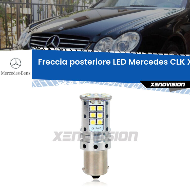 <strong>LED </strong><strong>P21W</strong><strong> p</strong><strong><strong>e</strong>r freccia posteriore Mercedes CLK</strong>. 8x volte più luce, No Hyperflash, dimensioni compatte. Qualità Massima.