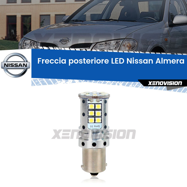 <strong>LED </strong><strong>P21W</strong><strong> p</strong><strong><strong>e</strong>r freccia posteriore Nissan Almera I</strong>. 8x volte più luce, No Hyperflash, dimensioni compatte. Qualità Massima.