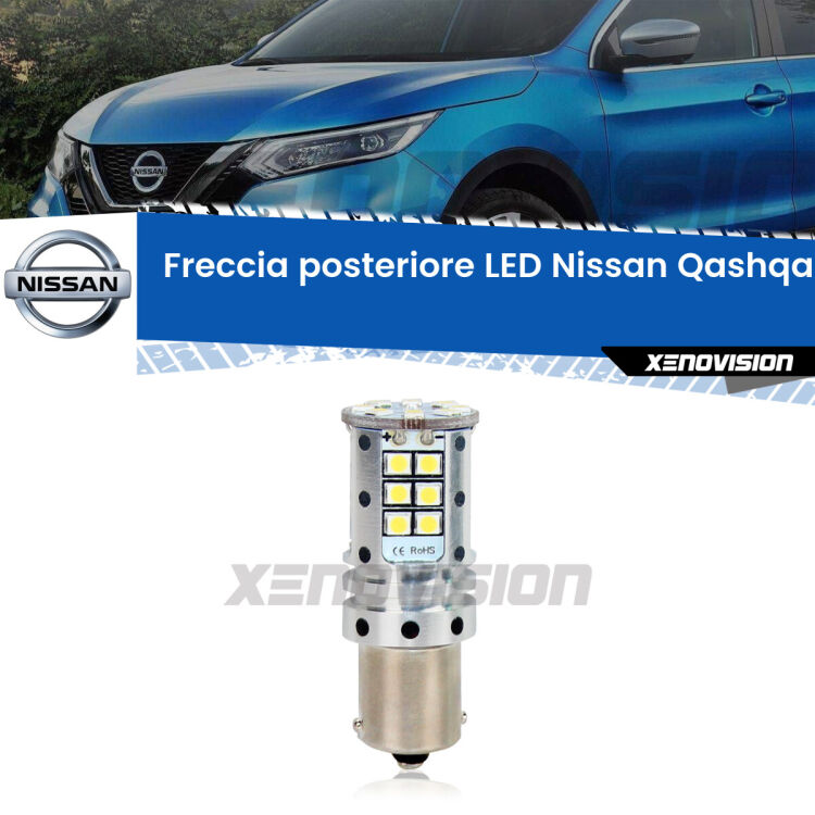 <strong>LED </strong><strong>P21W</strong><strong> p</strong><strong><strong>e</strong>r freccia posteriore Nissan Qashqai</strong>. 8x volte più luce, No Hyperflash, dimensioni compatte. Qualità Massima.