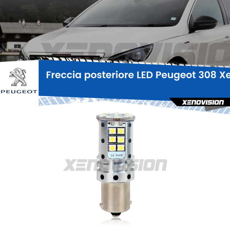 <strong>LED </strong><strong>P21W</strong><strong> p</strong><strong><strong>e</strong>r freccia posteriore Peugeot 308</strong>. 8x volte più luce, No Hyperflash, dimensioni compatte. Qualità Massima.