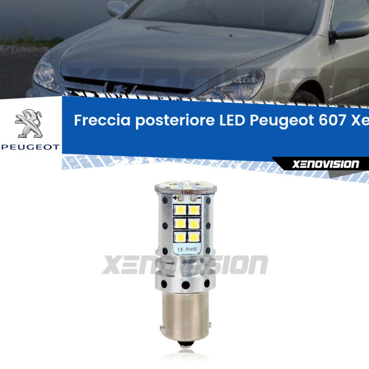 <strong>LED </strong><strong>P21W</strong><strong> p</strong><strong><strong>e</strong>r freccia posteriore Peugeot 607</strong>. 8x volte più luce, No Hyperflash, dimensioni compatte. Qualità Massima.