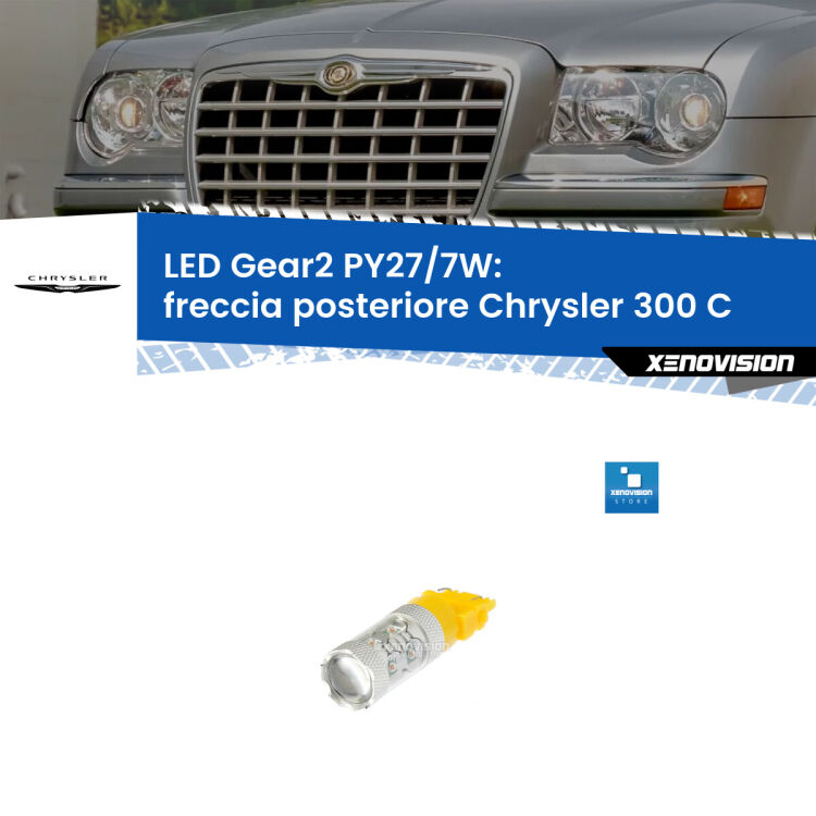 <strong>Freccia posteriore LED per Chrysler 300 C</strong>  2004 - 2012. Lampada <strong>PY27/7W</strong> non canbus.