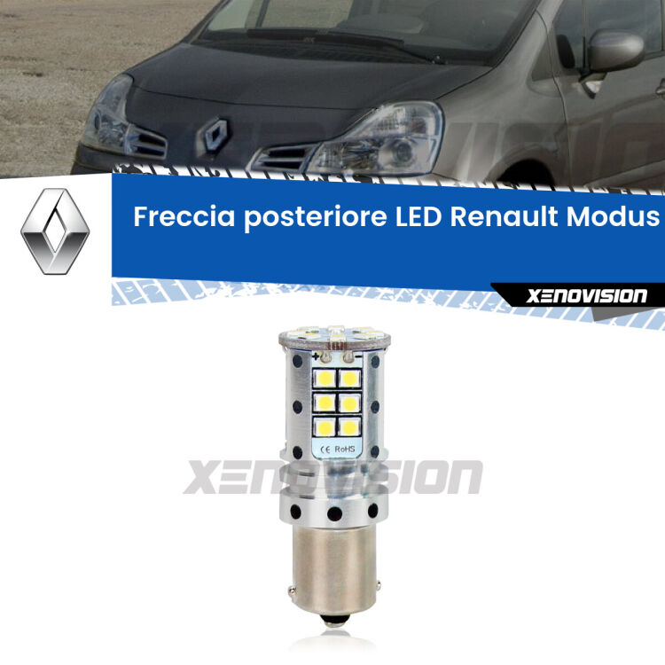 <strong>LED </strong><strong>P21W</strong><strong> p</strong><strong><strong>e</strong>r freccia posteriore Renault Modus</strong>. 8x volte più luce, No Hyperflash, dimensioni compatte. Qualità Massima.