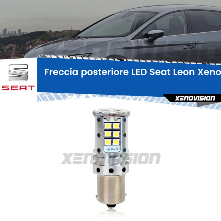 <strong>LED </strong><strong>P21W</strong><strong> p</strong><strong><strong>e</strong>r freccia posteriore Seat Leon</strong>. 8x volte più luce, No Hyperflash, dimensioni compatte. Qualità Massima.