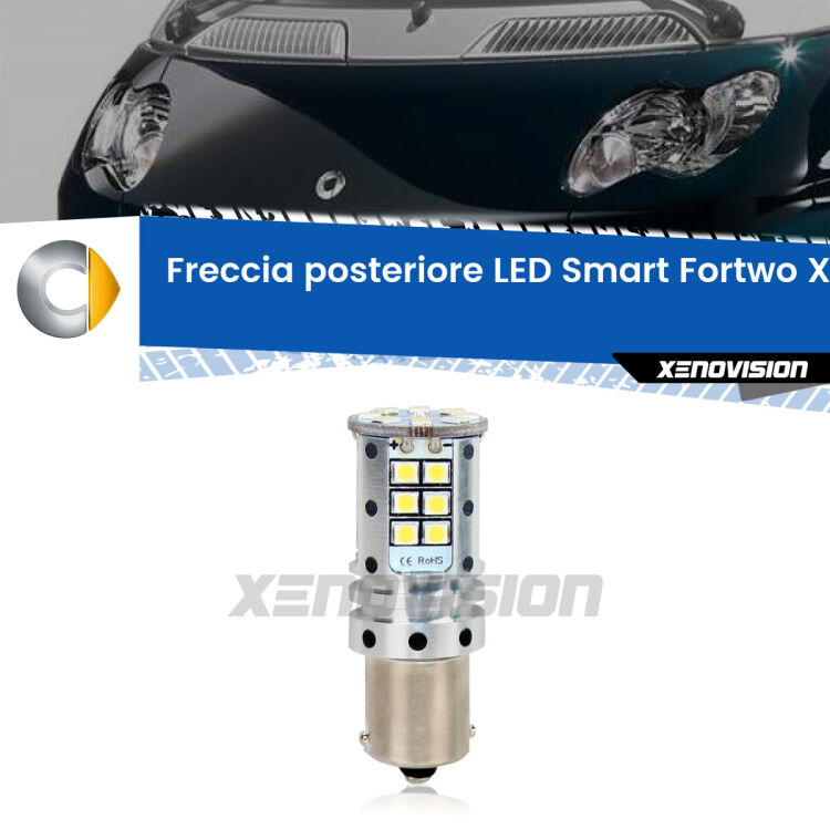 <strong>LED </strong><strong>P21W</strong><strong> p</strong><strong><strong>e</strong>r freccia posteriore Smart Fortwo</strong>. 8x volte più luce, No Hyperflash, dimensioni compatte. Qualità Massima.