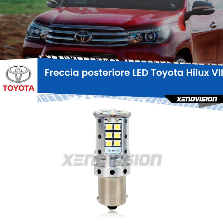 <strong>LED </strong><strong>P21W</strong><strong> p</strong><strong><strong>e</strong>r freccia posteriore Toyota Hilux VII</strong>. 8x volte più luce, No Hyperflash, dimensioni compatte. Qualità Massima.