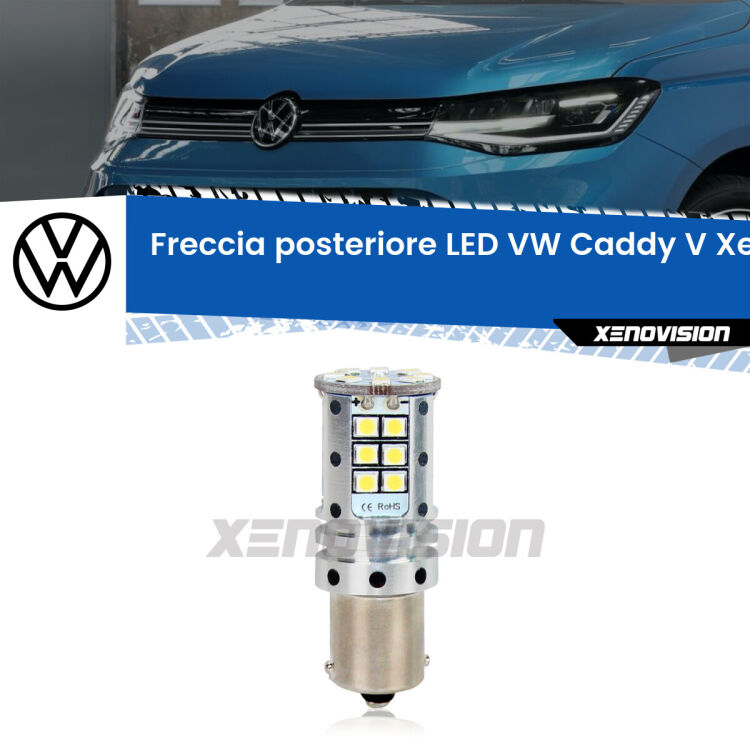 <strong>LED </strong><strong>P21W</strong><strong> p</strong><strong><strong>e</strong>r freccia posteriore VW Caddy V</strong>. 8x volte più luce, No Hyperflash, dimensioni compatte. Qualità Massima.