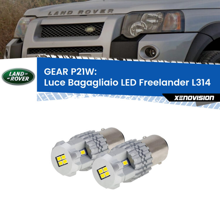 <strong>LED </strong><strong>Luce Bagagliaio Land rover Freelander (L314) 1998 - 2006</strong> . Due lampade LED P21W effetto Stealth, ottima resa in ogni direzione, Qualità Massima.