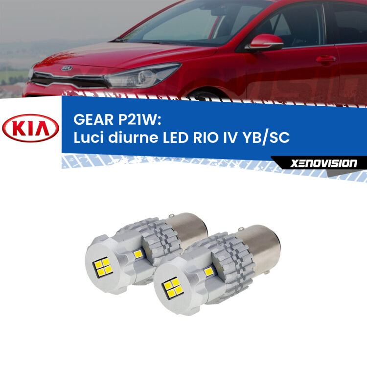 <strong>LED </strong><strong>Luci diurne KIA RIO IV (YB/SC) a parabola singola</strong> . Due lampade LED P21W effetto Stealth, ottima resa in ogni direzione, Qualità Massima.