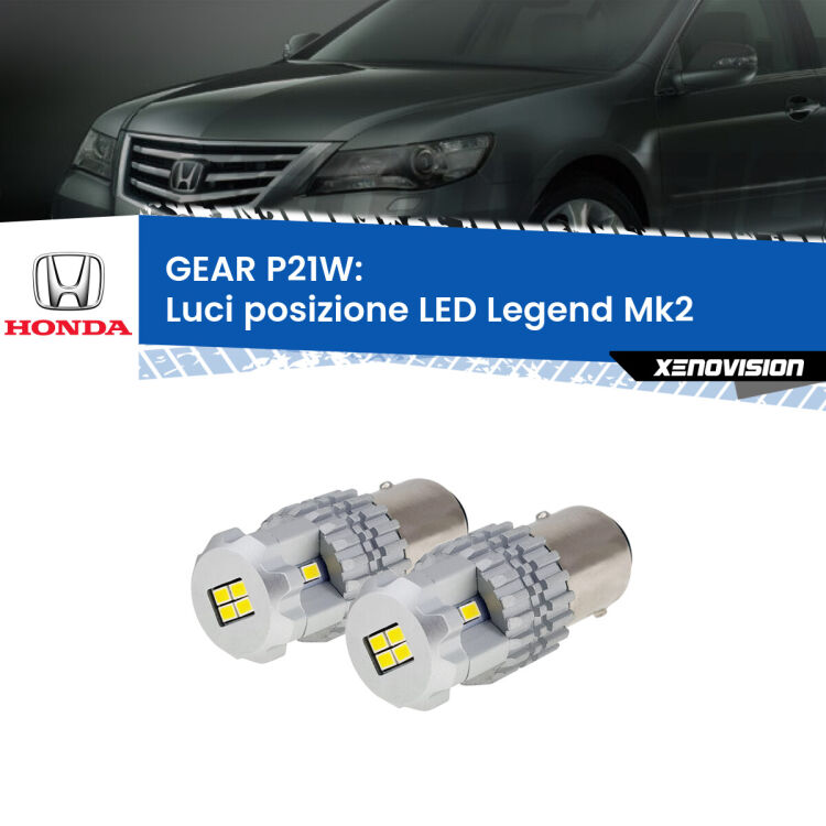 <strong>LED </strong><strong>Luci posizione Honda Legend (Mk2) 1991-1996</strong> . Due lampade LED P21W effetto Stealth, ottima resa in ogni direzione, Qualità Massima.