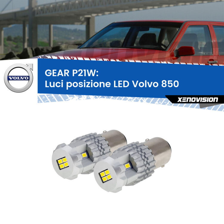 <strong>LED </strong><strong>Luci posizione Volvo 850  1991-1997</strong> . Due lampade LED P21W effetto Stealth, ottima resa in ogni direzione, Qualità Massima.