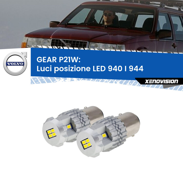 <strong>LED </strong><strong>Luci posizione Volvo 940 I (944) 1990-1994</strong> . Due lampade LED P21W effetto Stealth, ottima resa in ogni direzione, Qualità Massima.