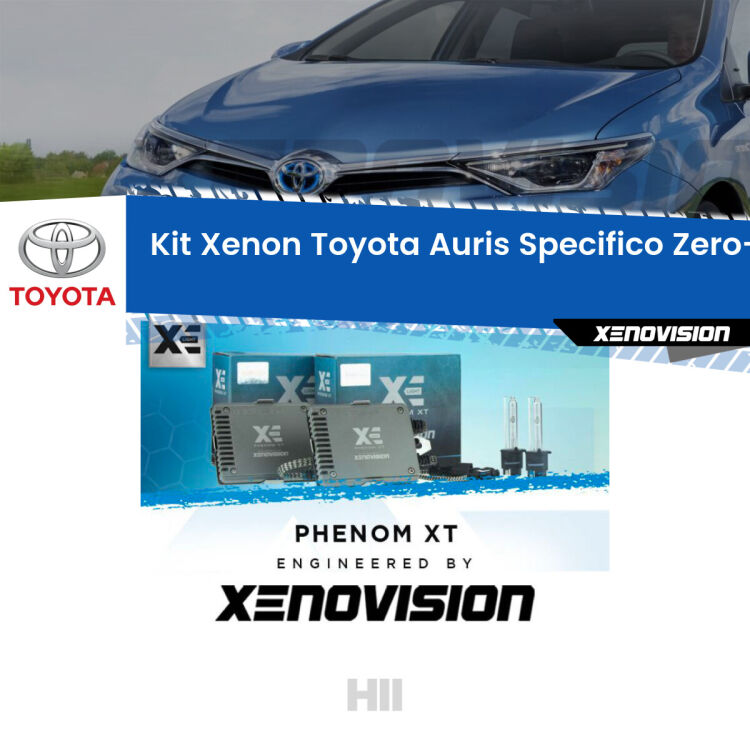 <strong>Kit Xenon </strong><strong>H11 </strong><strong>Professionale</strong> per Toyota Auris E150 (2006 - 2012). Taglio di luce perfetto, zero spie e riverberi. Leggendaria elettronica Canbus Xenovision. Qualità Massima Garantita.