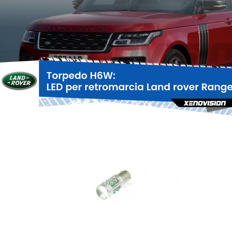 Lampadina LED H6W per <strong>retromarcia Land rover Range rover III L322</strong> (modelli 2002 - 2012) con 10 chip Led CREE da 5W ciascuno. lluminazione poderosa a 360 gradi, luminosità incredibile. Qualità Massima Garantita.