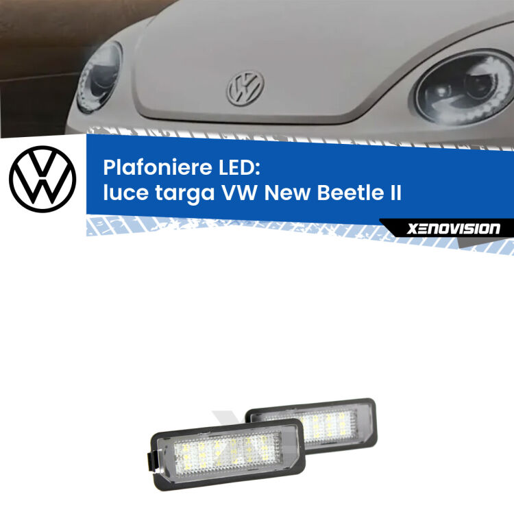 Kit plafoniere LED Luce Targa specifiche per VW New Beetle II Versione 1. Qualità Massima sul mercato, estremamente luminose.