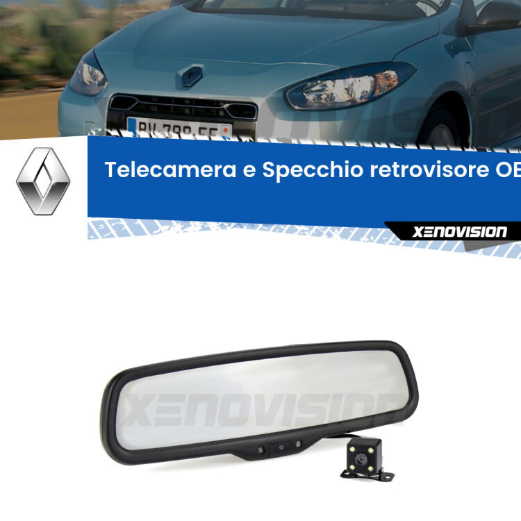 Kit Telecamera Parcheggio e Specchietto retrovisore con display invisibile incorporato per Renault Fluence . Da spento è indistinguibile da un retrovisore originale. Con 2 ingressi video per telecamere retromarcia, l'immagine appare in un riquadro che prima era invisibile.