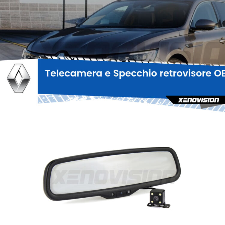 Kit Telecamera Parcheggio e Specchietto retrovisore con display invisibile per Renault Talisman . Spento è identico all’originale. In retromarcia, l’immagine appare in un riquadro prima invisibile