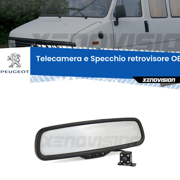 Kit Telecamera Parcheggio e Specchietto retrovisore con display invisibile per Peugeot J5 . Spento è identico all’originale. In retromarcia, l’immagine appare in un riquadro prima invisibile