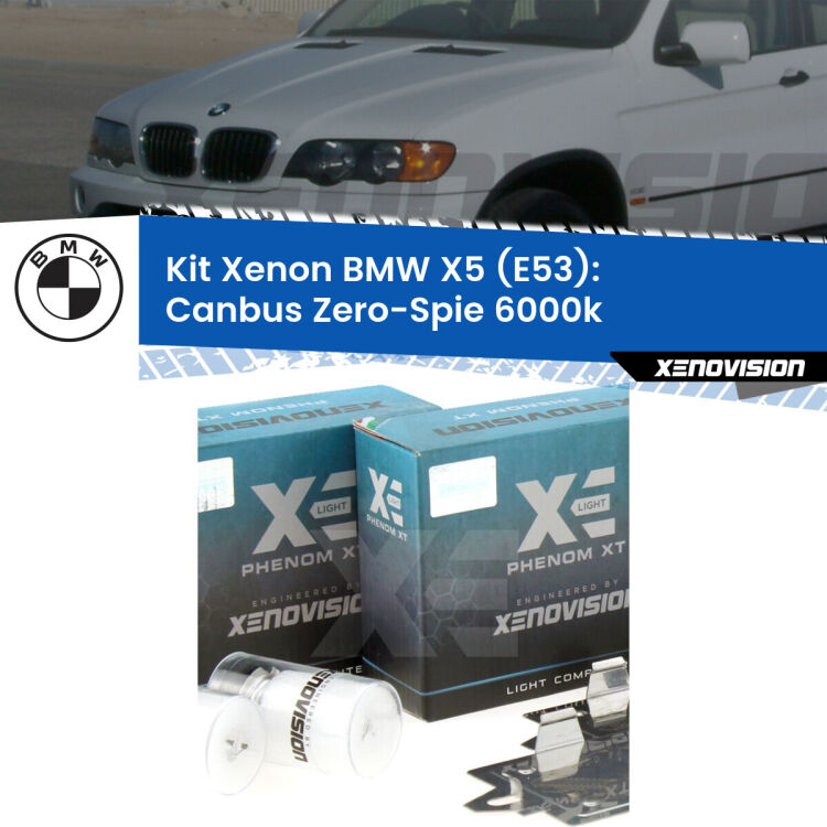 <strong>Kit Xenon&nbsp;</strong><strong>H1&nbsp;</strong><strong>Professionale</strong> per fari anabbaglianti BMW X5 E53 ((2003 - 2005)). Taglio di luce perfetto, zero riverberi. Canbus zero spie. Qualit&agrave; Massima Garantita.