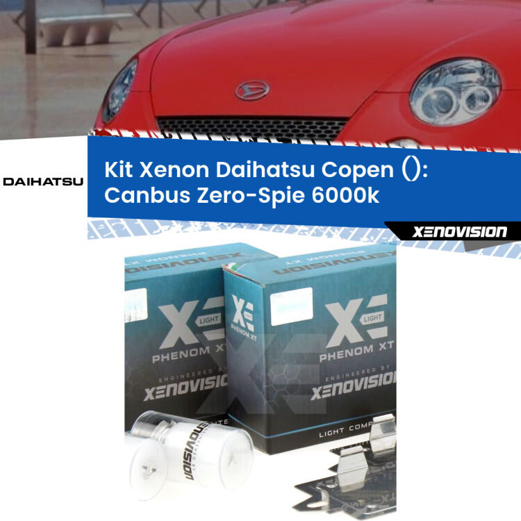 <strong>Kit Xenon&nbsp;</strong><strong>H1&nbsp;</strong><strong>Professionale</strong> per fari anabbaglianti Daihatsu Copen  ((2003 - 2012)). Taglio di luce perfetto, zero riverberi. Canbus zero spie. Qualit&agrave; Massima Garantita.