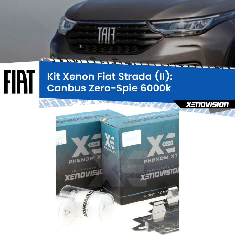 <strong>Kit Xenon&nbsp;</strong><strong>H1&nbsp;</strong><strong>Professionale</strong> per fari anabbaglianti Fiat Strada II ((1º restyling)). Taglio di luce perfetto, zero riverberi. Canbus zero spie. Qualit&agrave; Massima Garantita.