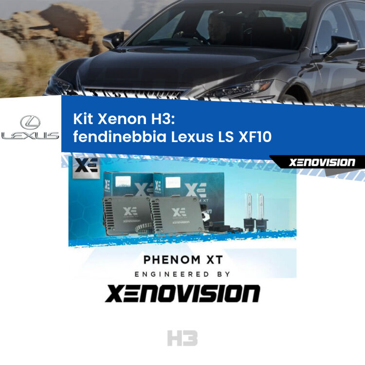 <strong>Kit Xenon H3 Professionale per fendinebbia Lexus LS </strong> XF10 1989 - 1994. Taglio di luce perfetto, zero spie e riverberi. Leggendaria elettronica Canbus Xenovision. Qualità Massima Garantita.