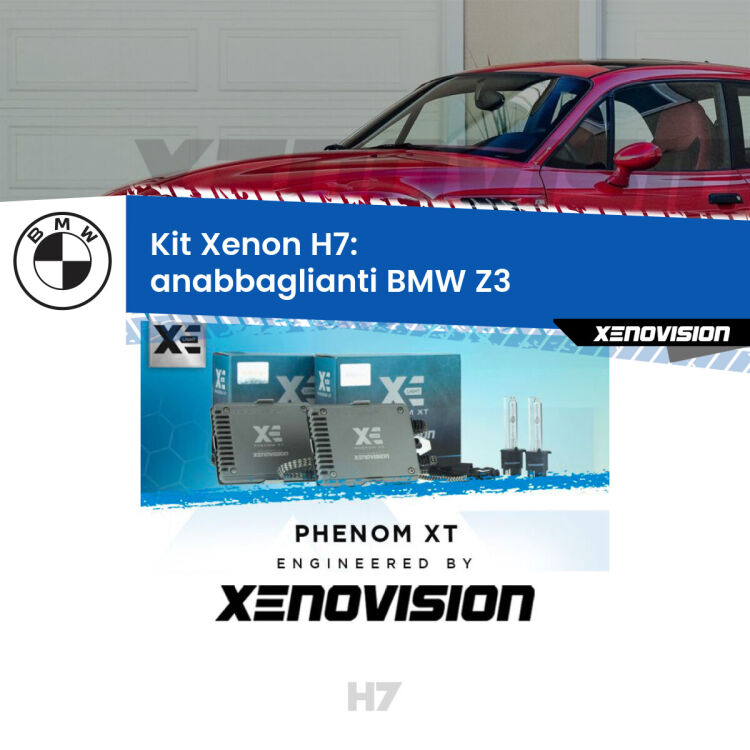 <strong>Kit Xenon H7 Professionale per BMW Z3 </strong>  (restyling). Taglio di luce perfetto, zero spie e riverberi. Leggendaria elettronica Canbus Xenovision. Qualità Massima Garantita.