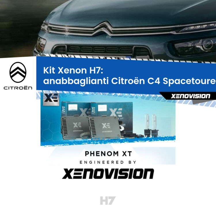 <strong>Kit Xenon H7 Professionale per Citroën C4 Spacetourer </strong>  (2018 in poi). Taglio di luce perfetto, zero spie e riverberi. Leggendaria elettronica Canbus Xenovision. Qualità Massima Garantita.