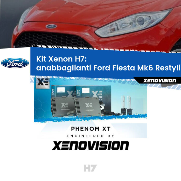 <strong>Kit Xenon H7 Professionale per Ford Fiesta </strong> Mk6.5 (in poi). Taglio di luce perfetto, zero spie e riverberi. Leggendaria elettronica Canbus Xenovision. Qualità Massima Garantita.