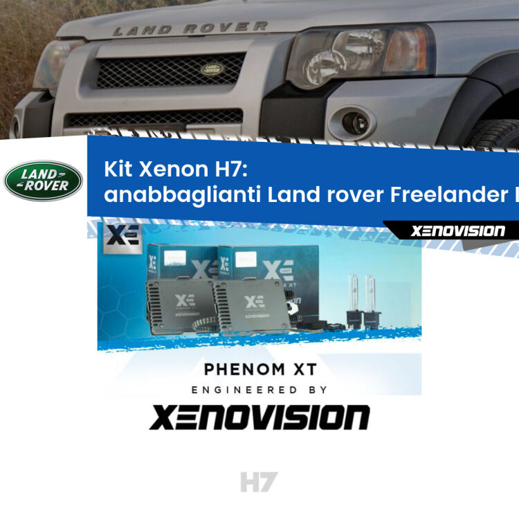 <strong>Kit Xenon H7 Professionale per Land rover Freelander </strong> L314 (a parabola doppia). Taglio di luce perfetto, zero spie e riverberi. Leggendaria elettronica Canbus Xenovision. Qualità Massima Garantita.