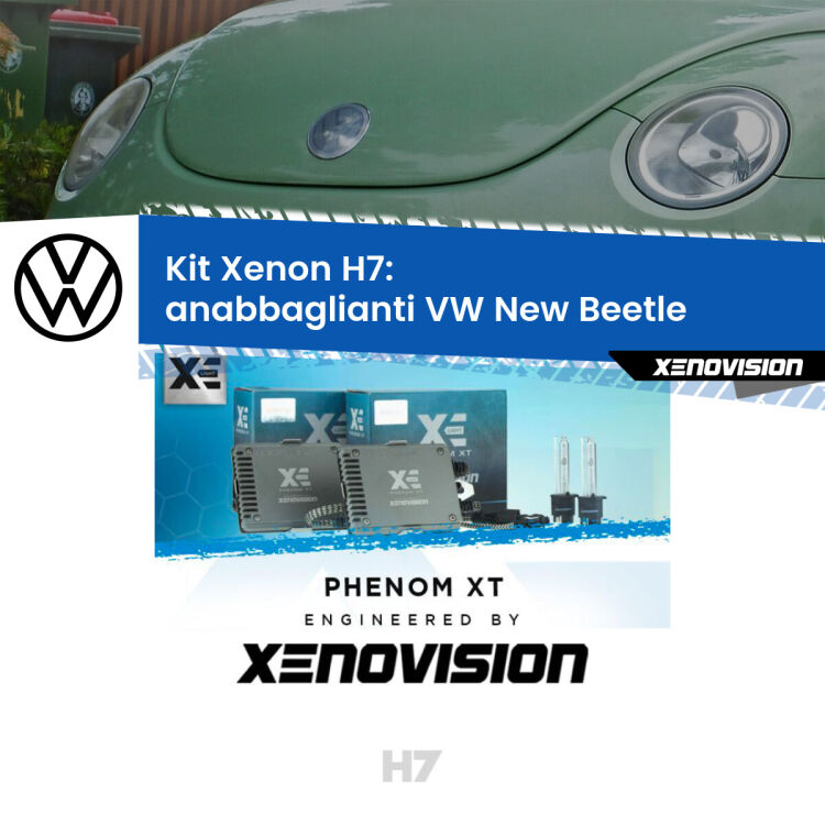 <strong>Kit Xenon H7 Professionale per VW New Beetle </strong>  (2005 - 2010). Taglio di luce perfetto, zero spie e riverberi. Leggendaria elettronica Canbus Xenovision. Qualità Massima Garantita.