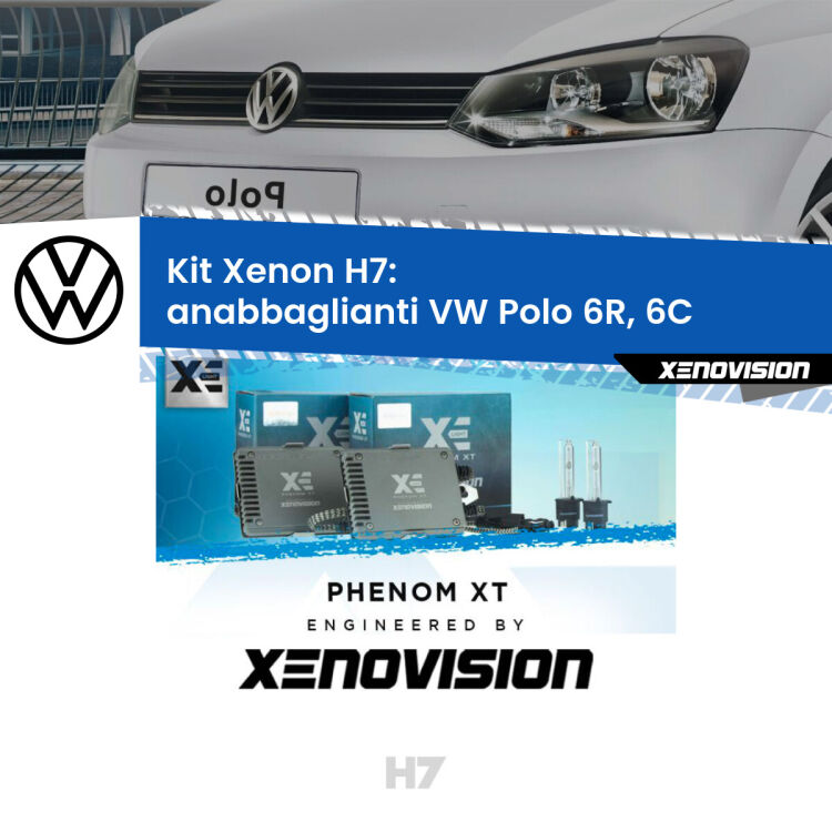 <strong>Kit Xenon H7 Professionale per VW Polo </strong> 6R, 6C (lenticolare). Taglio di luce perfetto, zero spie e riverberi. Leggendaria elettronica Canbus Xenovision. Qualità Massima Garantita.