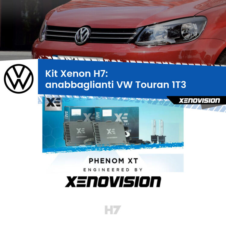 <strong>Kit Xenon H7 Professionale per VW Touran </strong> 1T3 (2010 - 2015). Taglio di luce perfetto, zero spie e riverberi. Leggendaria elettronica Canbus Xenovision. Qualità Massima Garantita.