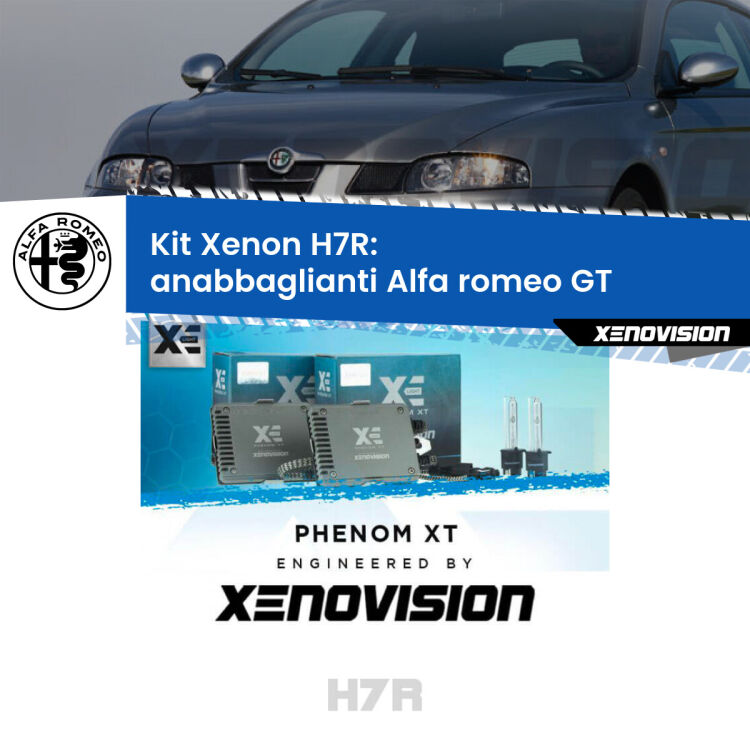 <strong>Kit Xenon </strong><strong>H7R</strong><strong> </strong><strong>Professionale</strong> Alfa romeo GT</strong>  (2003 - 2010). Taglio di luce perfetto, zero spie e riverberi. Leggendaria elettronica Canbus Xenovision. Qualità Massima Garantita.