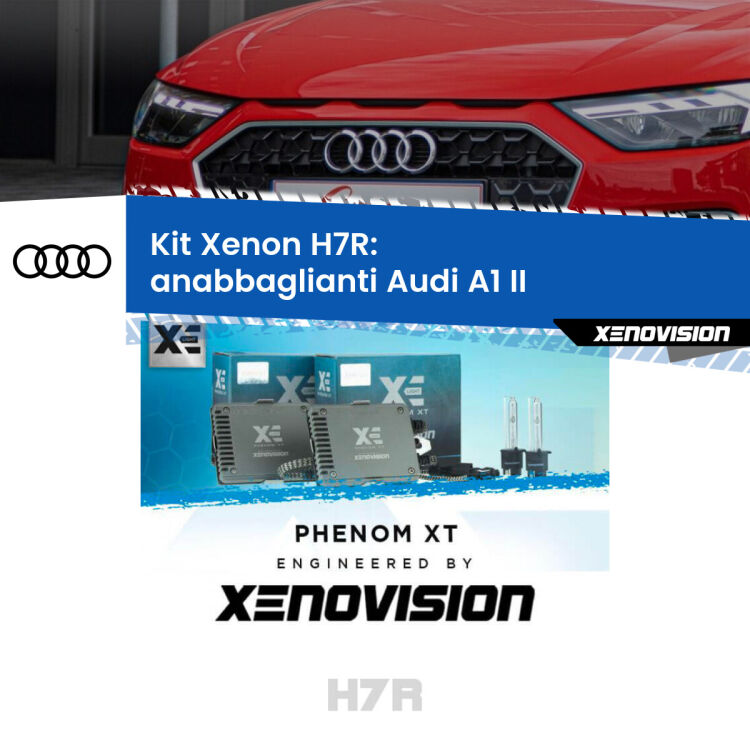 <strong>Kit Xenon </strong><strong>H7R</strong><strong> </strong><strong>Professionale</strong> Audi A1</strong> II (2019 in poi). Taglio di luce perfetto, zero spie e riverberi. Leggendaria elettronica Canbus Xenovision. Qualità Massima Garantita.