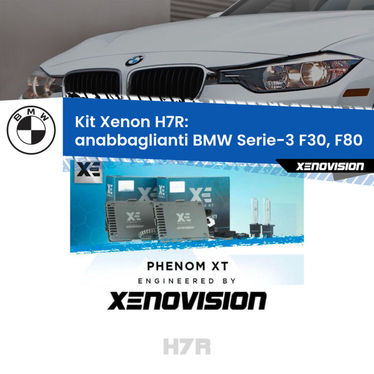 <strong>Kit Xenon </strong><strong>H7R</strong><strong> </strong><strong>Professionale</strong> BMW Serie-3</strong> F30, F80 (2012 - 2019). Taglio di luce perfetto, zero spie e riverberi. Leggendaria elettronica Canbus Xenovision. Qualità Massima Garantita.